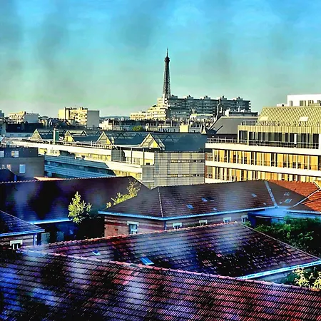 Loft Paisible Avec Vue Sur La Tour Eiffel شقة